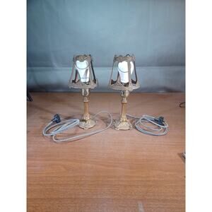 1909 Patent Date Franklin Brass Lamps Rewired All Original Switches And Shade